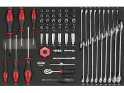 Sonic Foam System - Screwdriver And Wrench Combo Set 1/4'' - 61 Pieces - 26" (Medium)