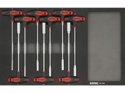 Sonic Foam System - Hex Nut Driver T-Handle Set - 9 Pieces - 26" (Medium)