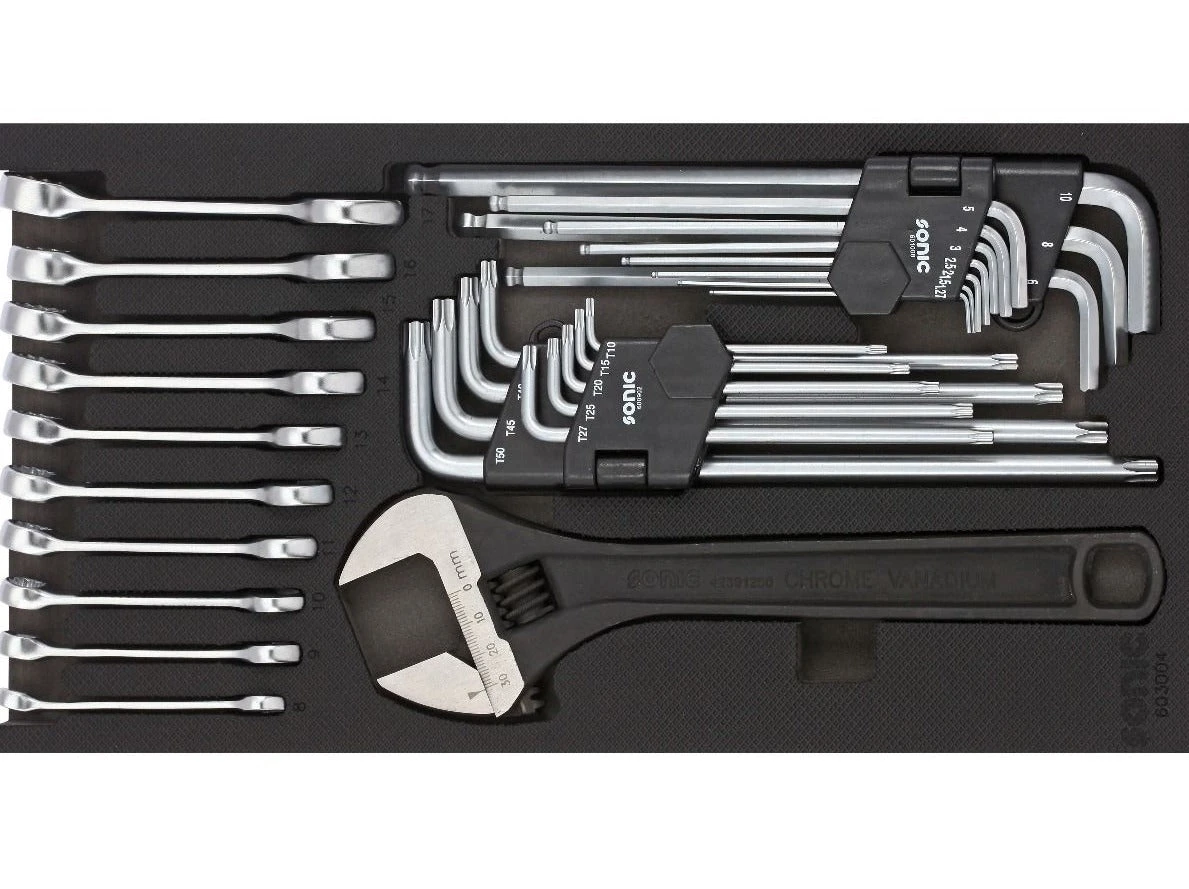 Sonic Foam System - Wrench Set - 30 Pieces - 1/3 (Small) Sonic Foam System - Wrench Set - 30 Pieces - 1/3 (Small) -Home Tool Store 603004