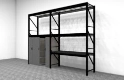 Levrack Workstation Plus W/ Overhead Storage