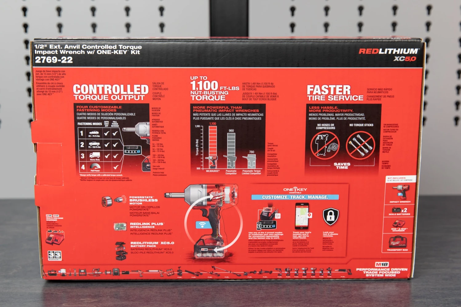 Milwaukee M18™ FUEL™ 1/2” Ext. Anvil Impact Wrench w/ONE-KEY™ Milwaukee M18™ FUEL™ 1/2” Ext. Anvil Impact Wrench W/ONE-KEY™ -Home Tool Store Q4A9511